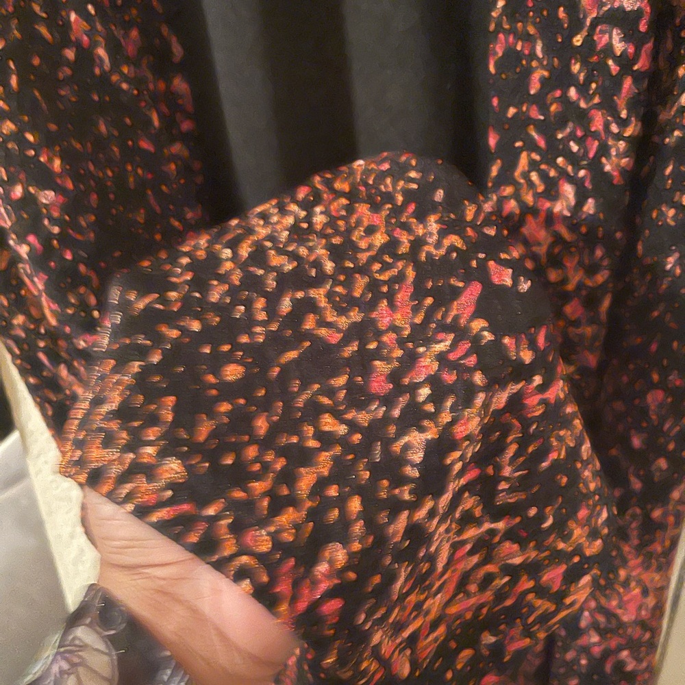 Susan Graver Womens multi colored Patterned cardigan size medium pre-owned - Picture 7 of 11